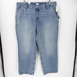 NWT Good American Good 90s Relaxed Jeans 32" Inseam Size 18 Mid Rise Carpenter